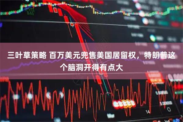 三叶草策略 百万美元兜售美国居留权，特朗普这个脑洞开得有点大