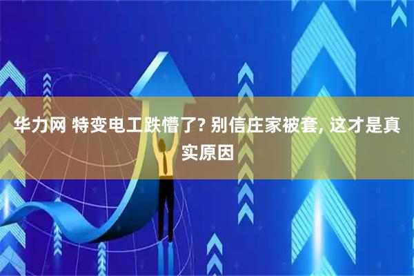 华力网 特变电工跌懵了? 别信庄家被套, 这才是真实原因