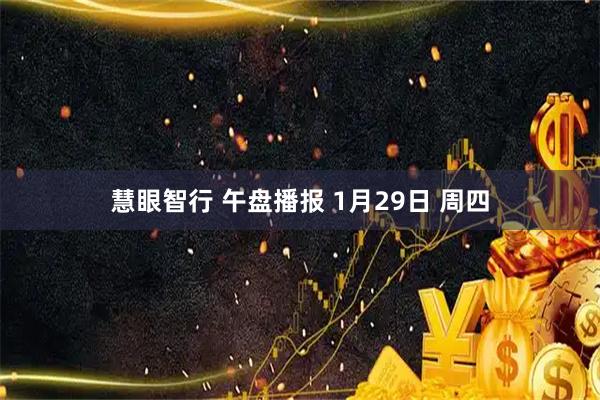 慧眼智行 午盘播报 1月29日 周四